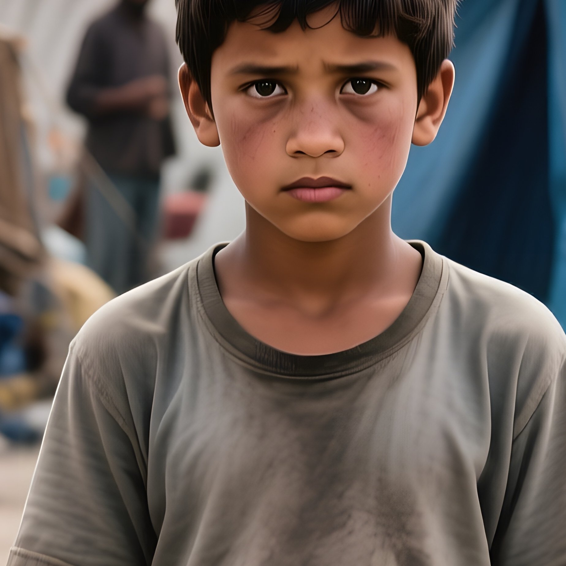 A Documentary Photograph Of A Teenager In A Refugee Camp - Full Resolution Quality Preview