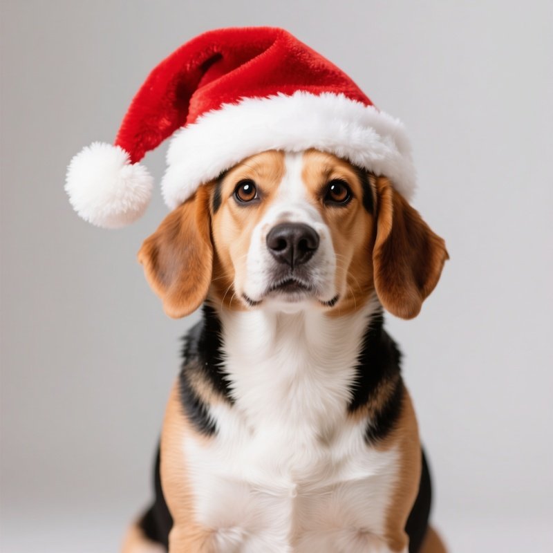 A Dog Wearing A Santa Hat Dog Santa Hat