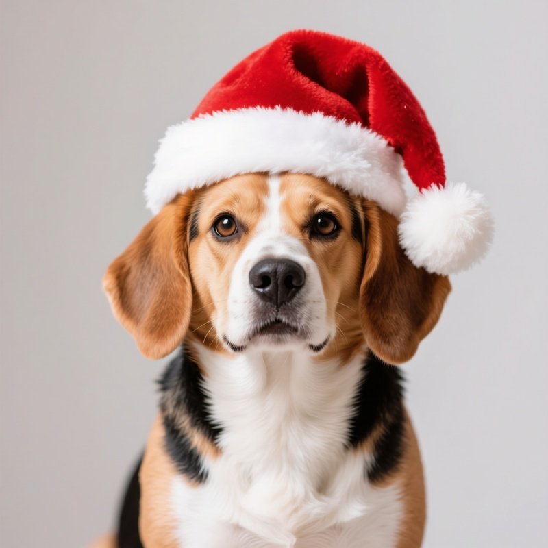A Dog Wearing A Santa Hat Dog Santa Hat