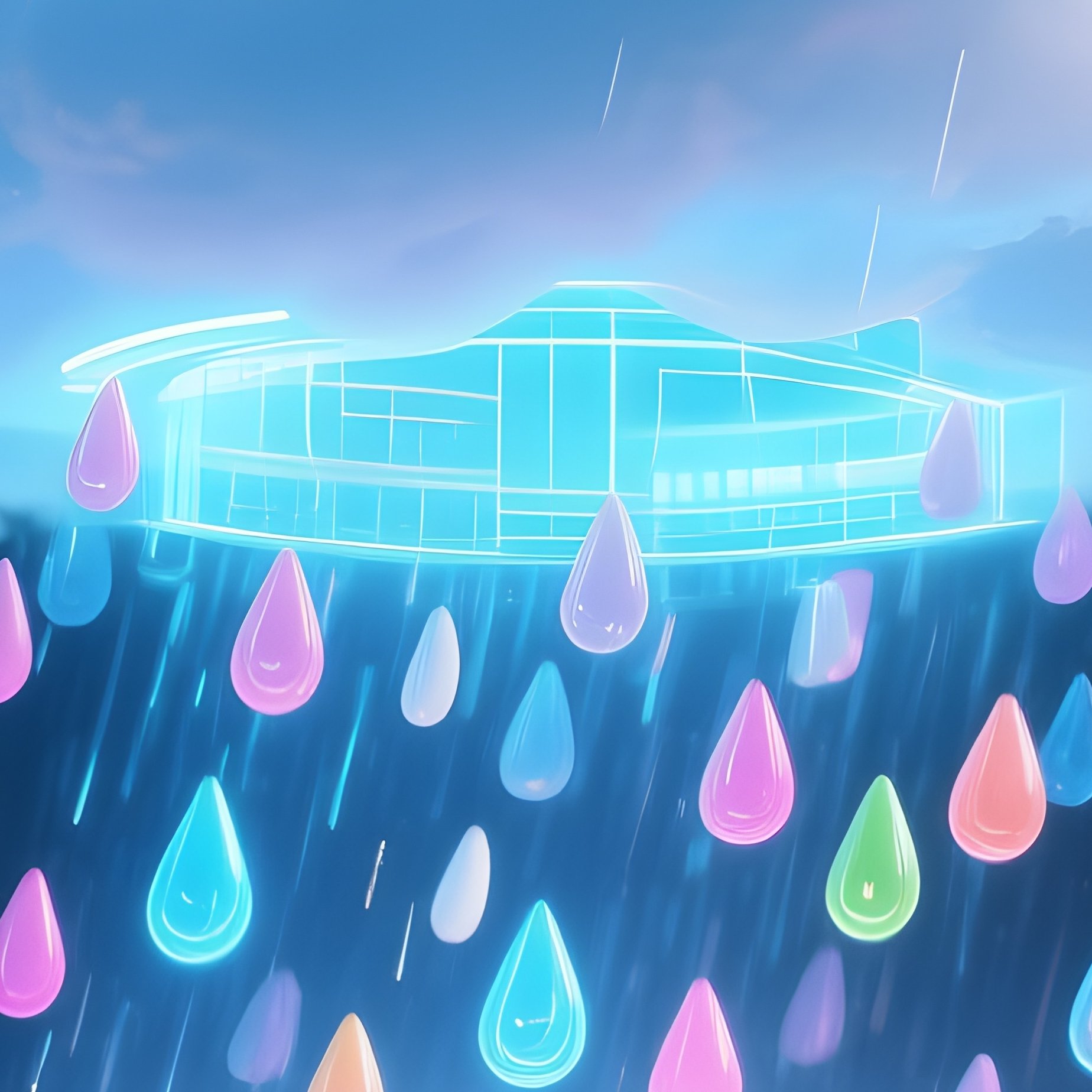 A Donut Shaped Cloud Raining Sprinkles 2 - Full Resolution Quality Preview