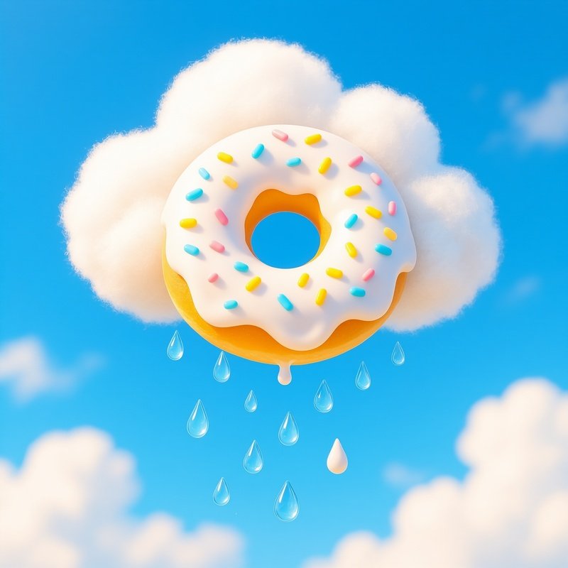 A Donut Shaped Cloud Raining Sprinkles Weather