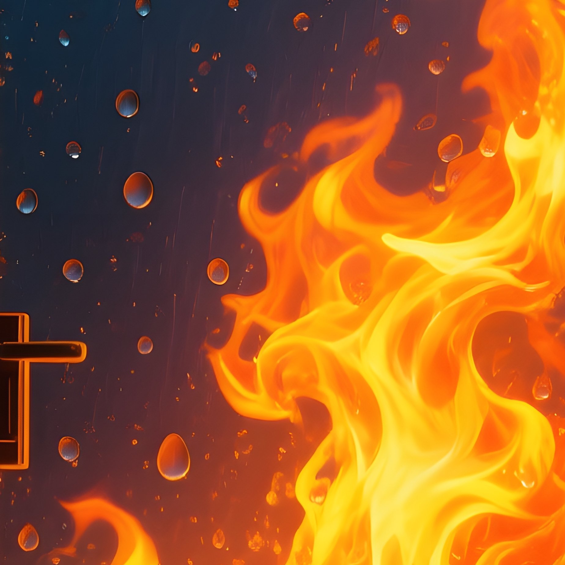 A Door Engulfed In Flames Fire Door - Full Resolution Quality Preview