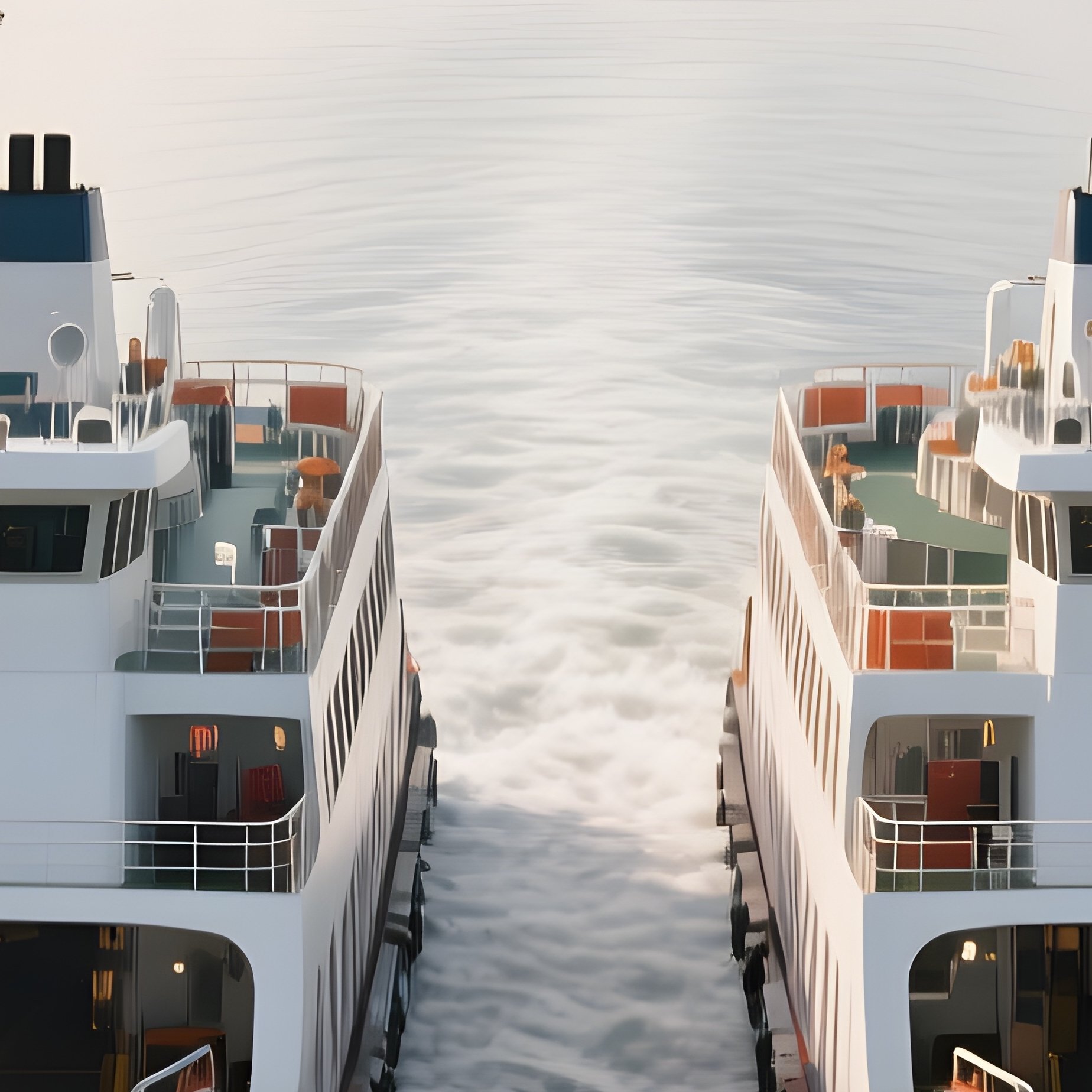 A Double Ended Ferry Moving Steadily Across A Tidal Inlet - Full Resolution Quality Preview