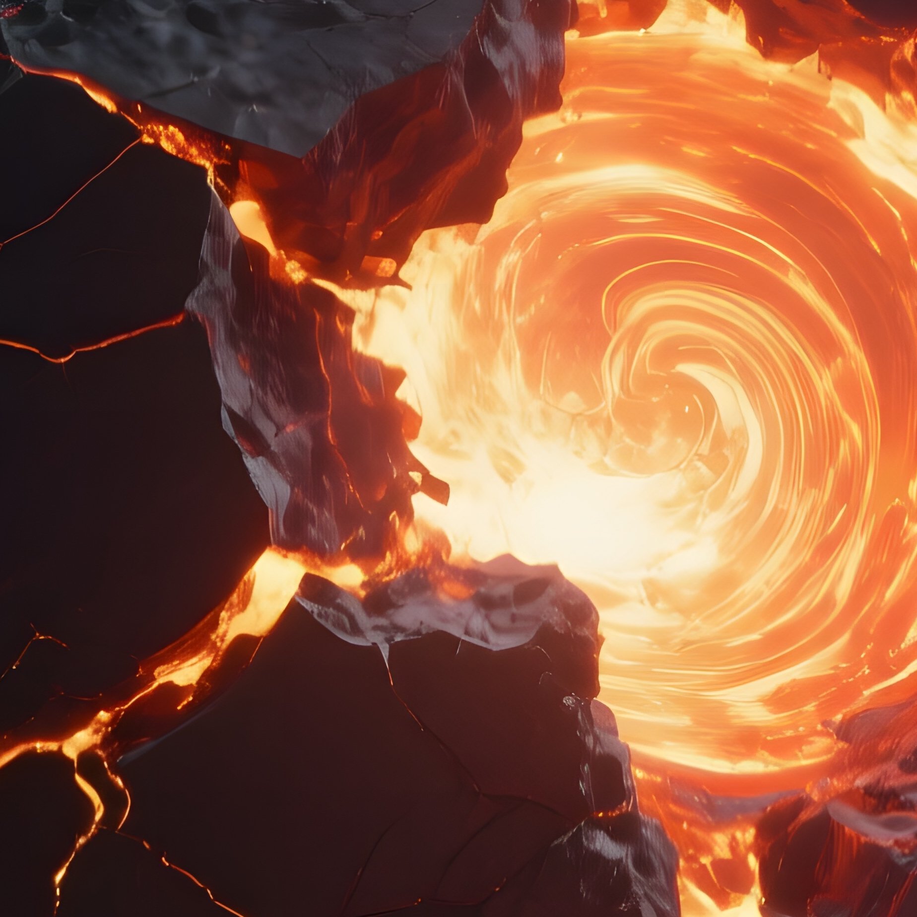 A Dramatic Composition Showing A Massive Asteroid With A Glowing Core, Partially Cracked Open To - Full Resolution Quality Preview