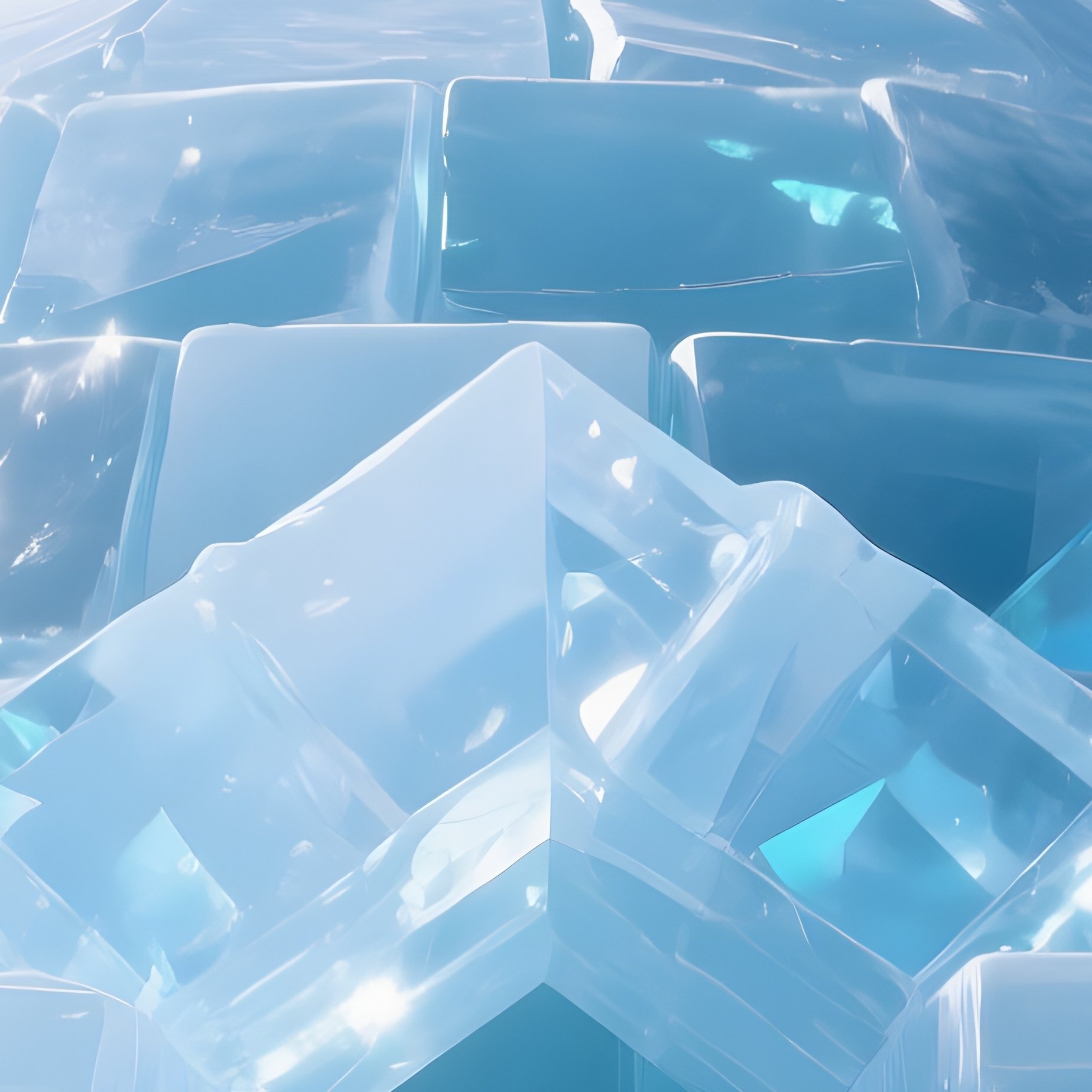 A Dramatic Low Angle View Of A Massive Igloo Constructed From Towering Blocks Of Ice, Sunlight - Full Resolution Quality Preview