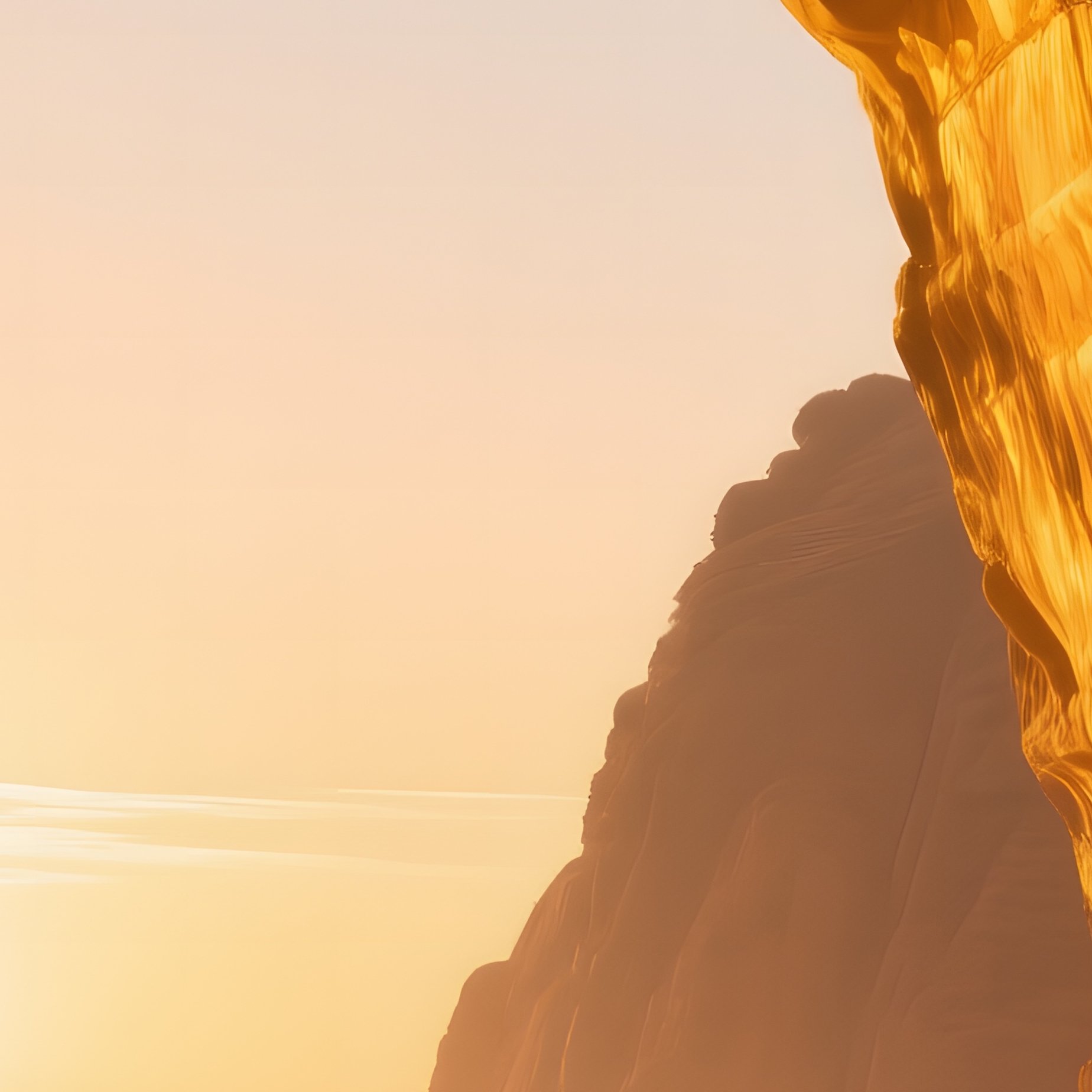 A Dramatic Sunrise Over The Dunes Of Wadi Rum, Towering Sandstone Arches Glowing Gold, Lone Bedouin - Full Resolution Quality Preview