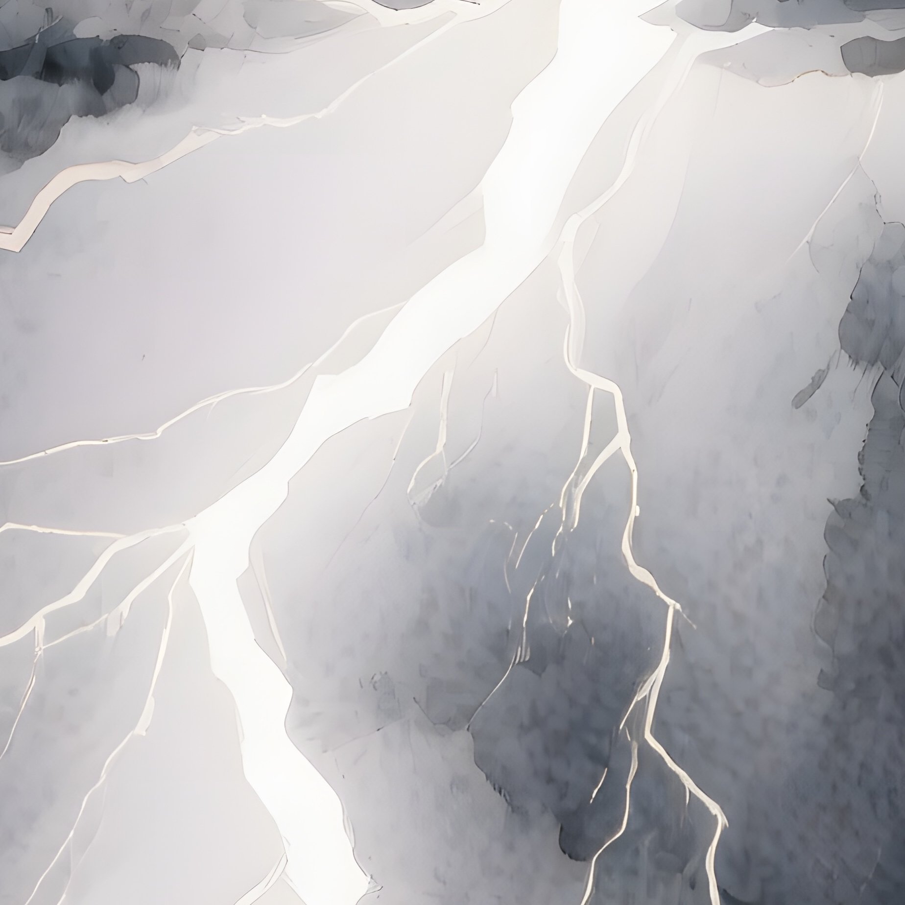 A Dramatic Thunderstorm Over A Wheat Field, Dark Clouds Swirling, Lightning Streaks, Watercolor - Full Resolution Quality Preview