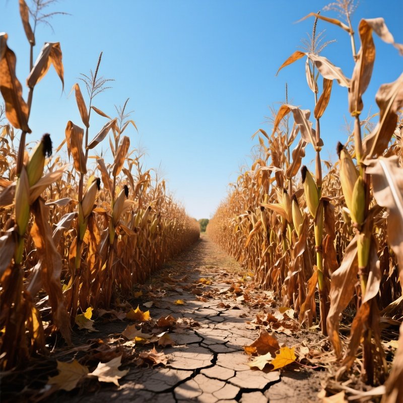 A Dried Cornfield Cornfield Dried Plants