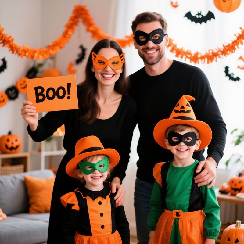 A Family Dressed In Halloween Costumes Halloween Family