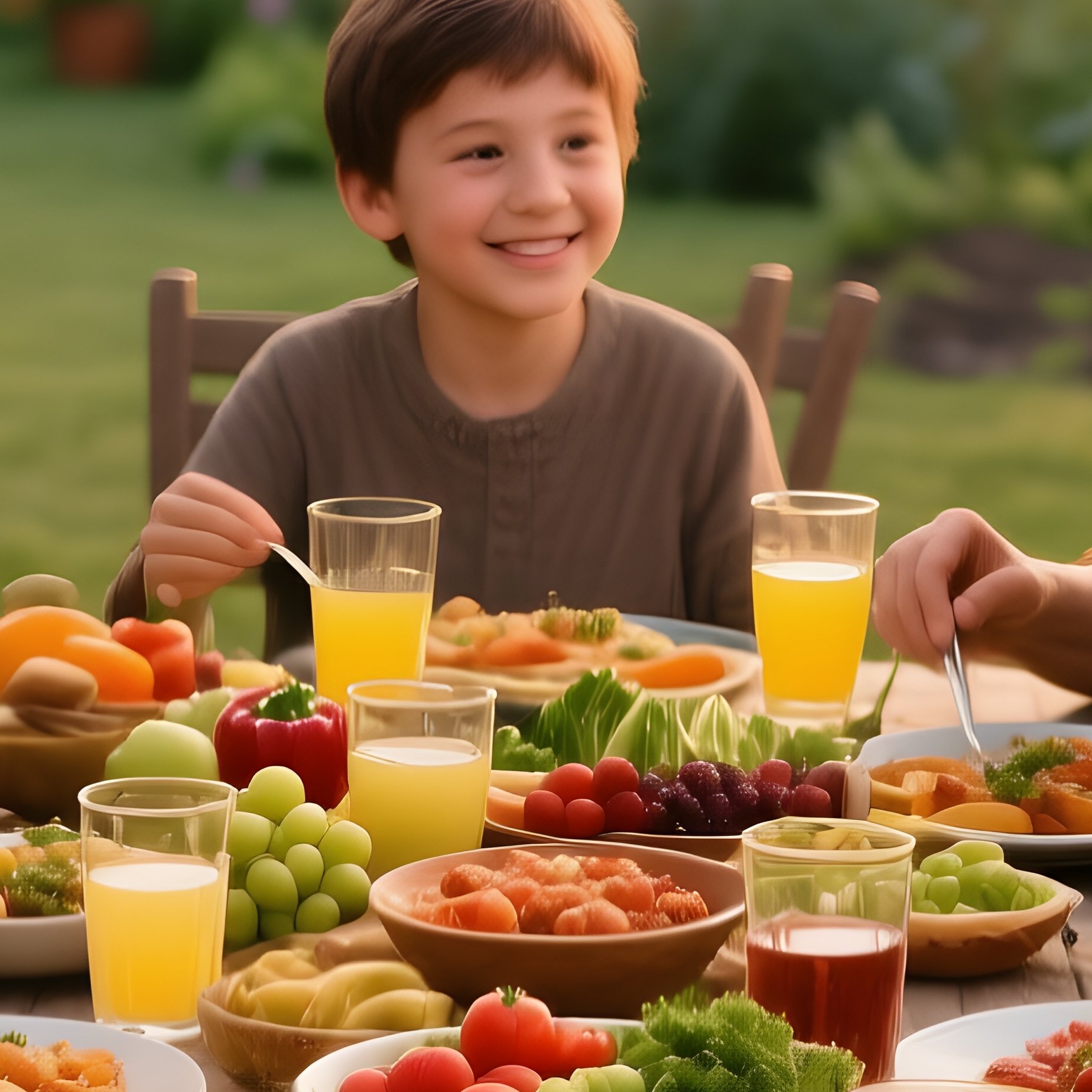 A Family Gathering Around A Dinner Table Family Dinner - Full Resolution Quality Preview