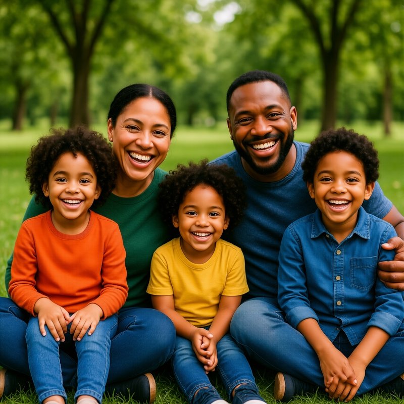 A Family Group Posing Together Outdoors Family Outdoors