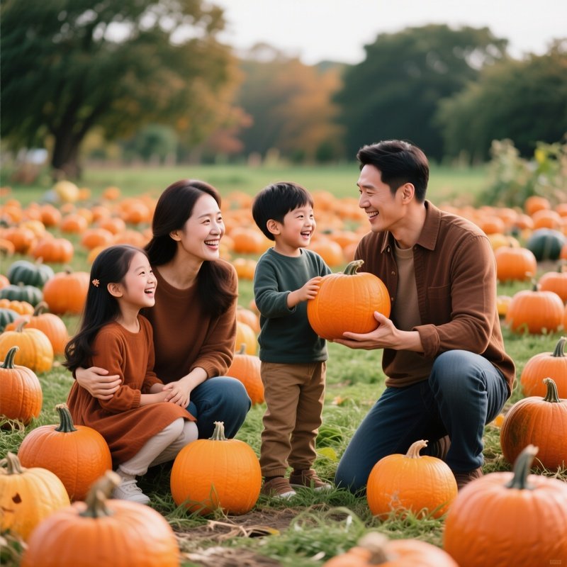 A Family In A Pumpkin Patch Family Pumpkin Patch