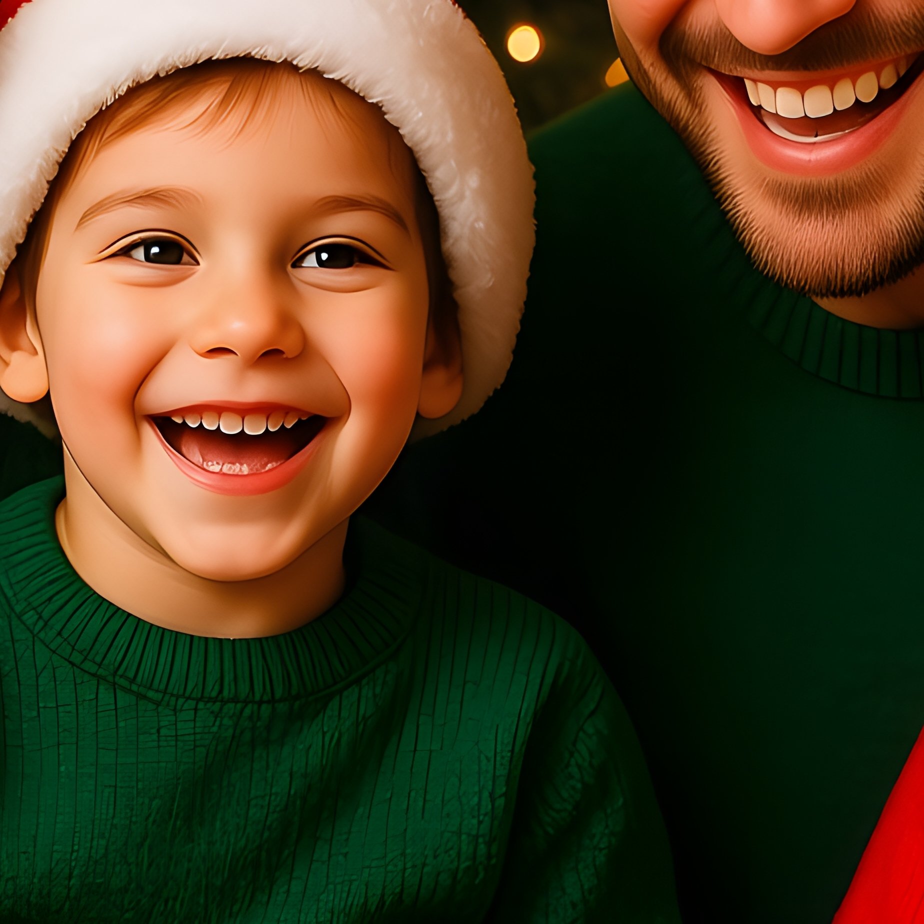A Family Of Four Celebrating Christmas Christmas Family - Full Resolution Quality Preview