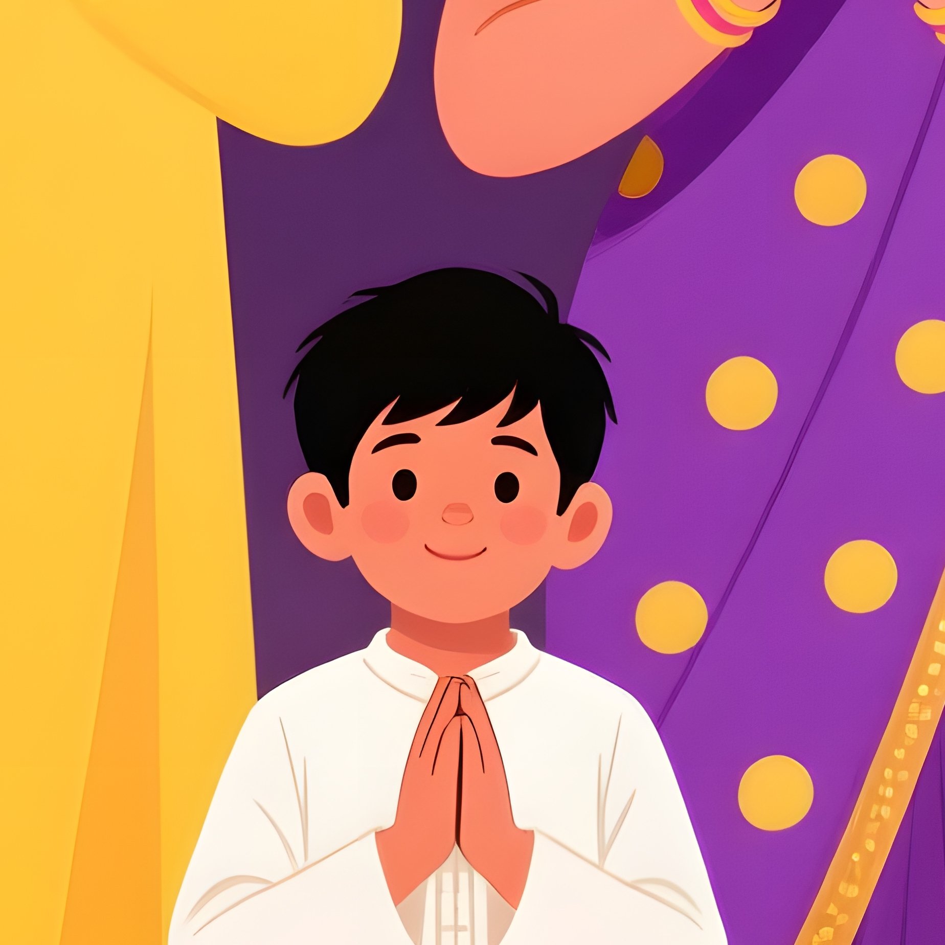 A Family Of Four Dressed In Traditional Indian Attire Family - Full Resolution Quality Preview