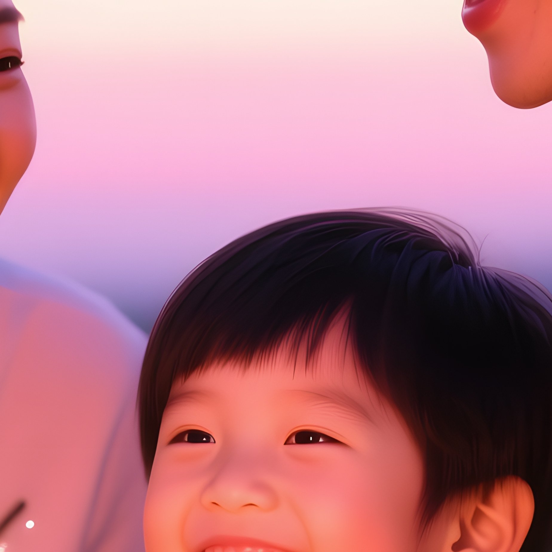 A Family Of Three Holding Sparklers Family Sparklers - Full Resolution Quality Preview