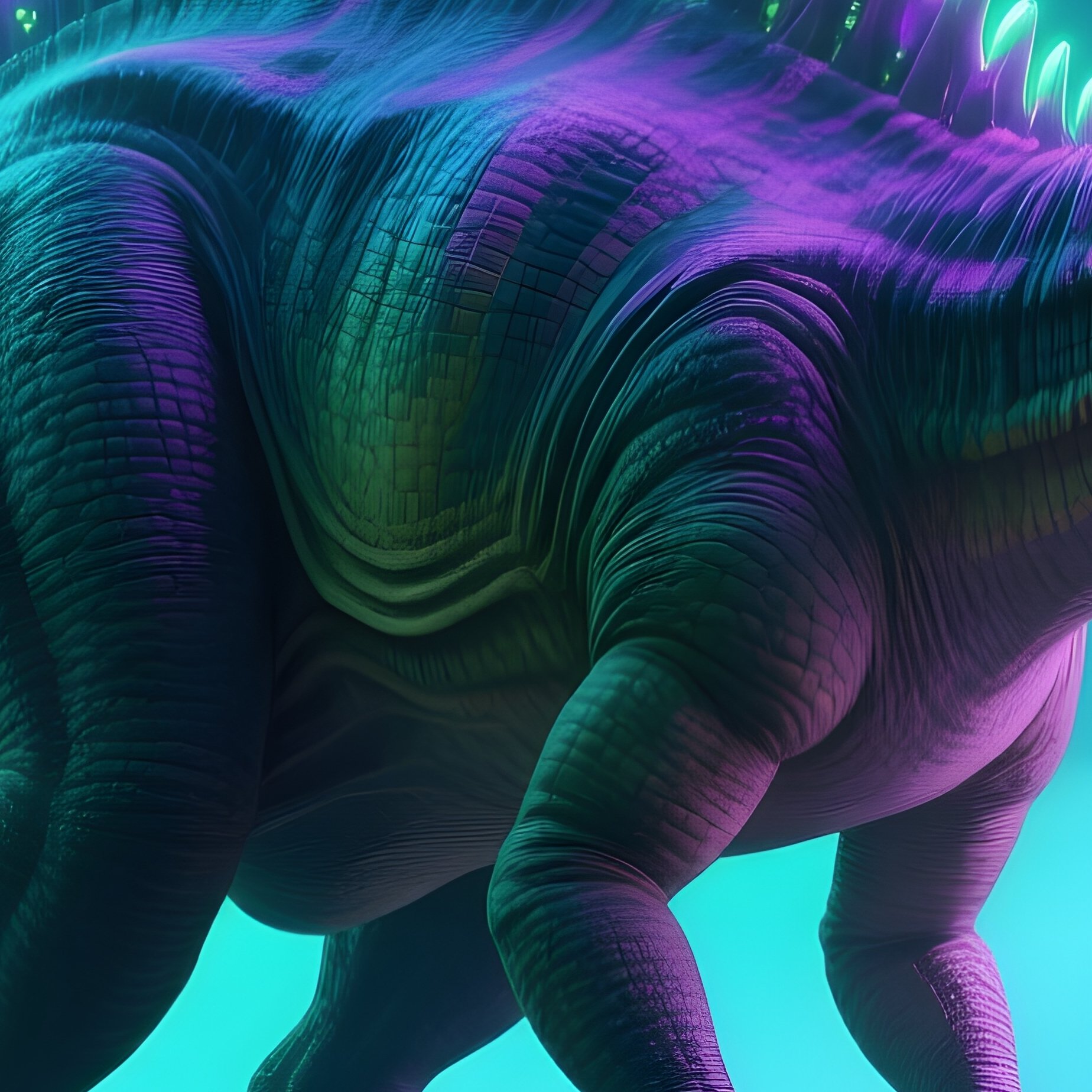 A Fantasy Dinosaur Tenontosaurus In A Mystical Setting - Full Resolution Quality Preview