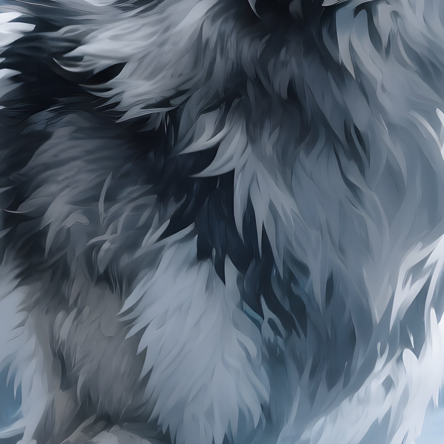 A Fantasy Story With The Glacier Wolf Howling Before A Finisher - Full Resolution Quality Preview