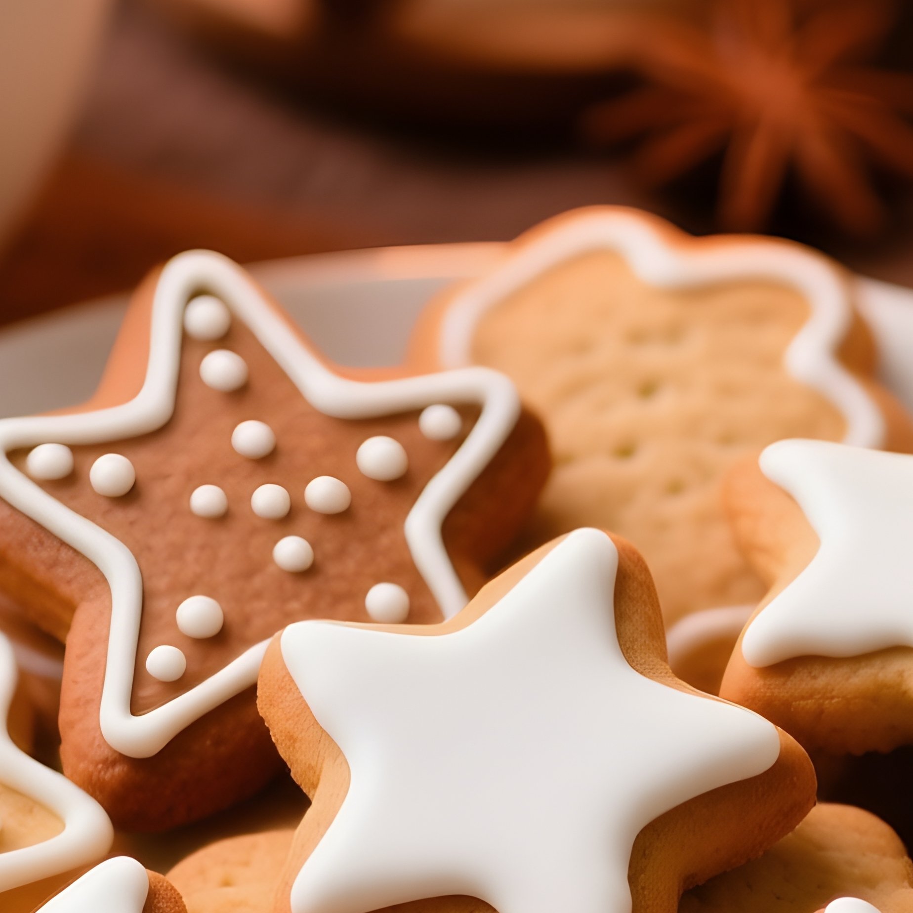 A Festive Arrangement Of Cookies And Hot Beverages Holiday Cookies - Full Resolution Quality Preview