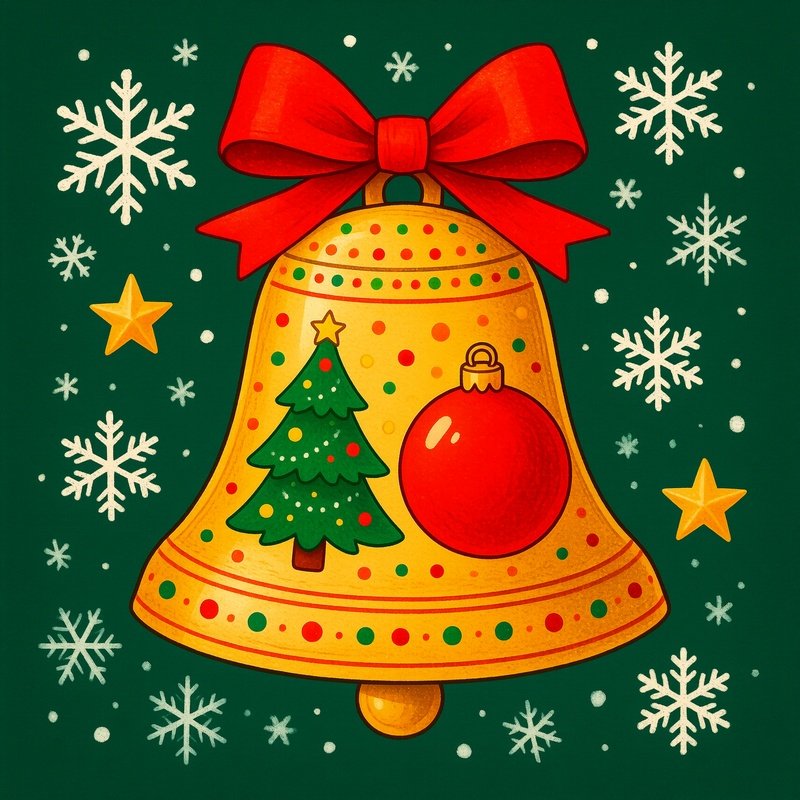 A Festive Bell Decorated For Christmas Christmas Bell