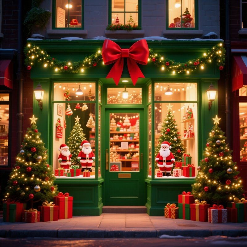 A Festive Christmas Shop Front Christmas Shop