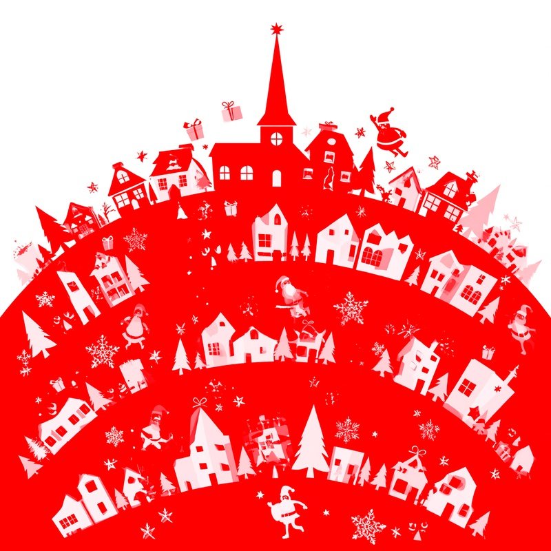 A Festive Christmas Village Scene Christmas Village