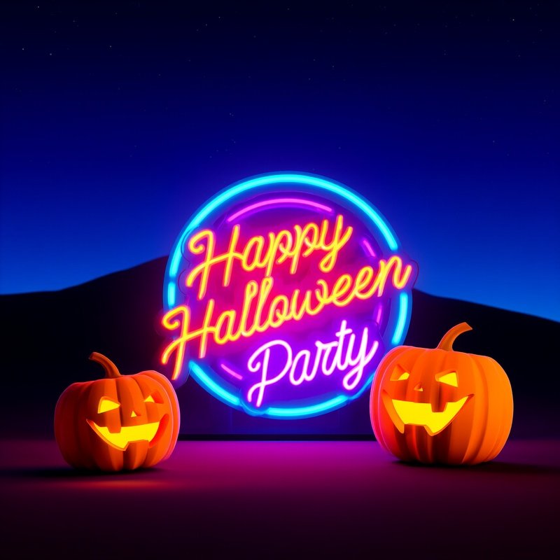A Festive Halloween Party Sign Halloween Party