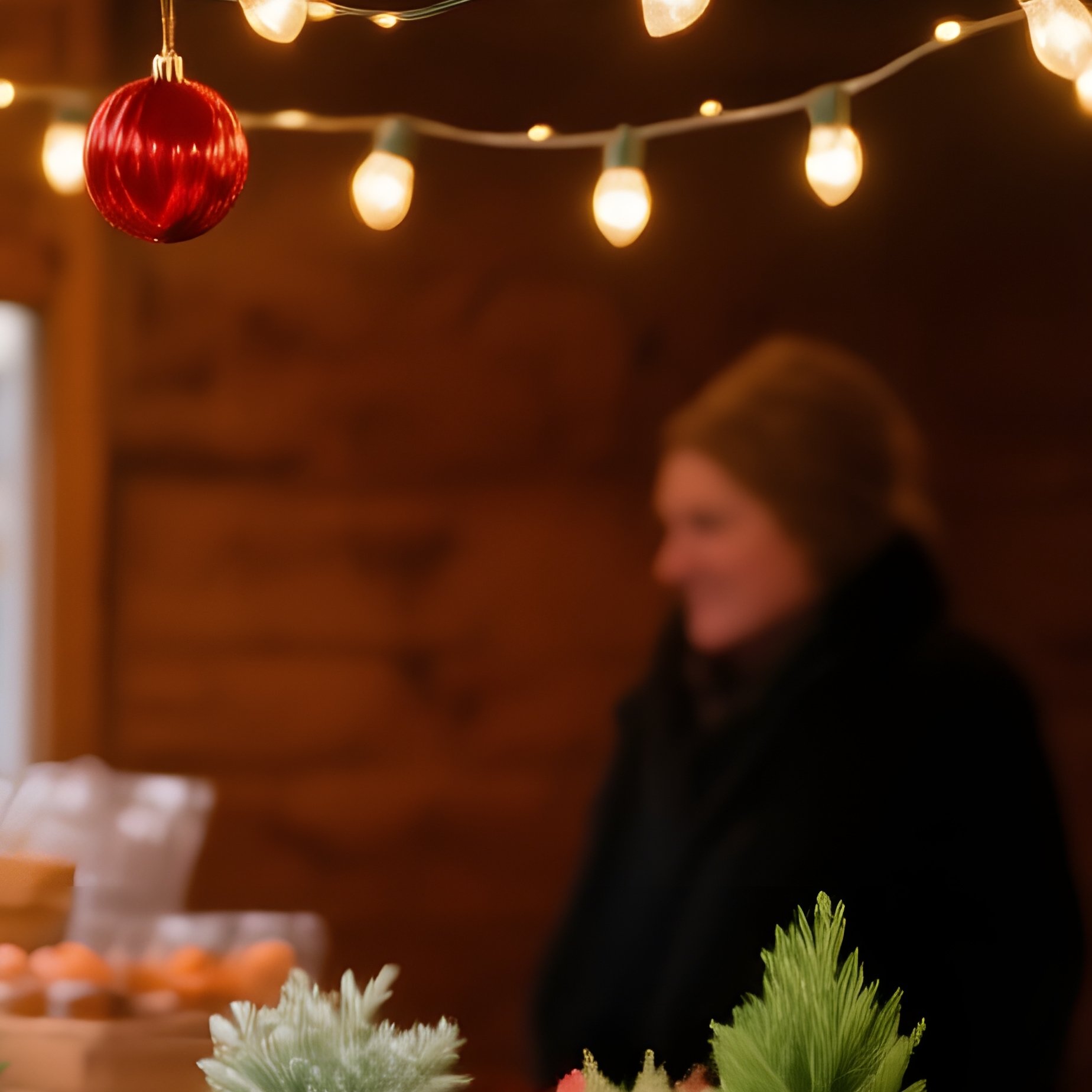 A Festive Wooden Stall Decorated For Christmas Christmas Stall - Full Resolution Quality Preview