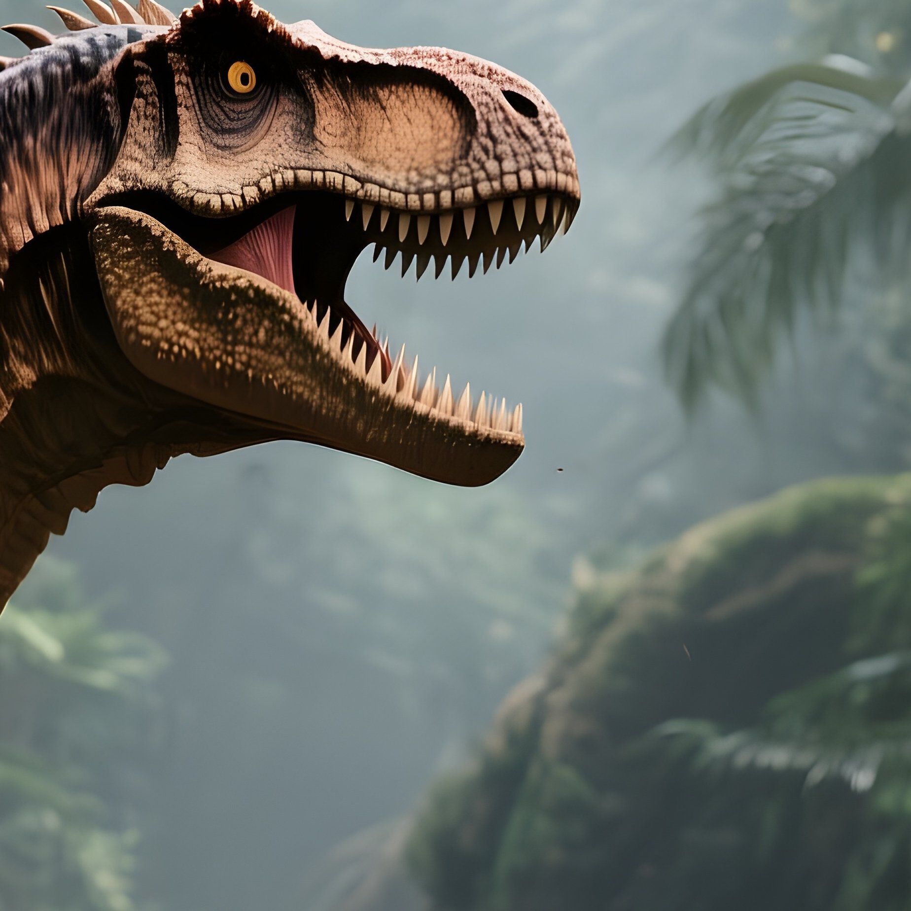 A Fictional Scene Imagining Allosaurus With Alamosaurus - Full Resolution Quality Preview