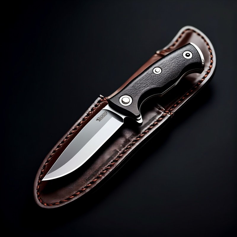 A Fighter Knife In Sheath