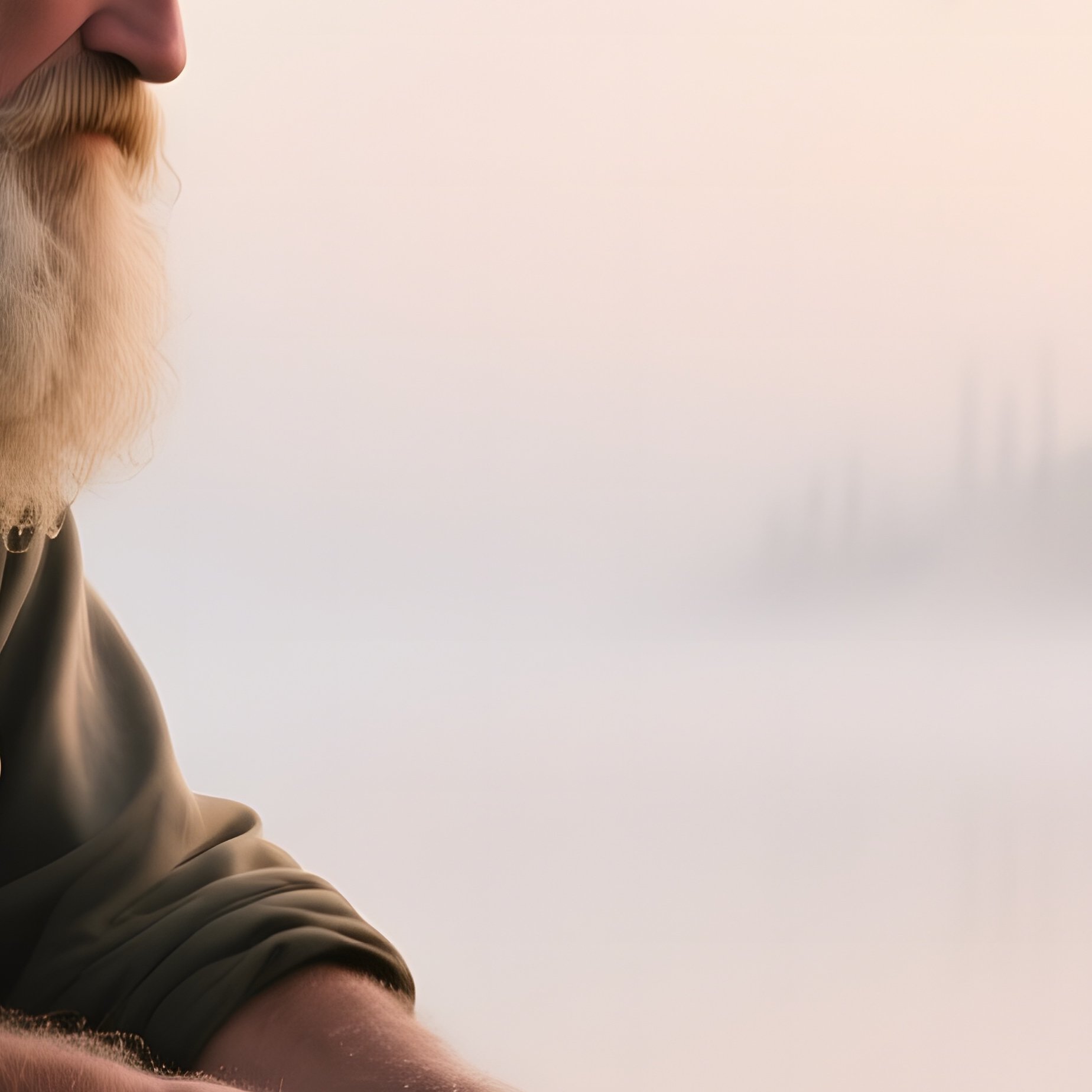 A Fisherman With A Weathered Sea‑Salt Beard Pulls In A Net At Dawn, Mist Rising Off The Water And - Full Resolution Quality Preview