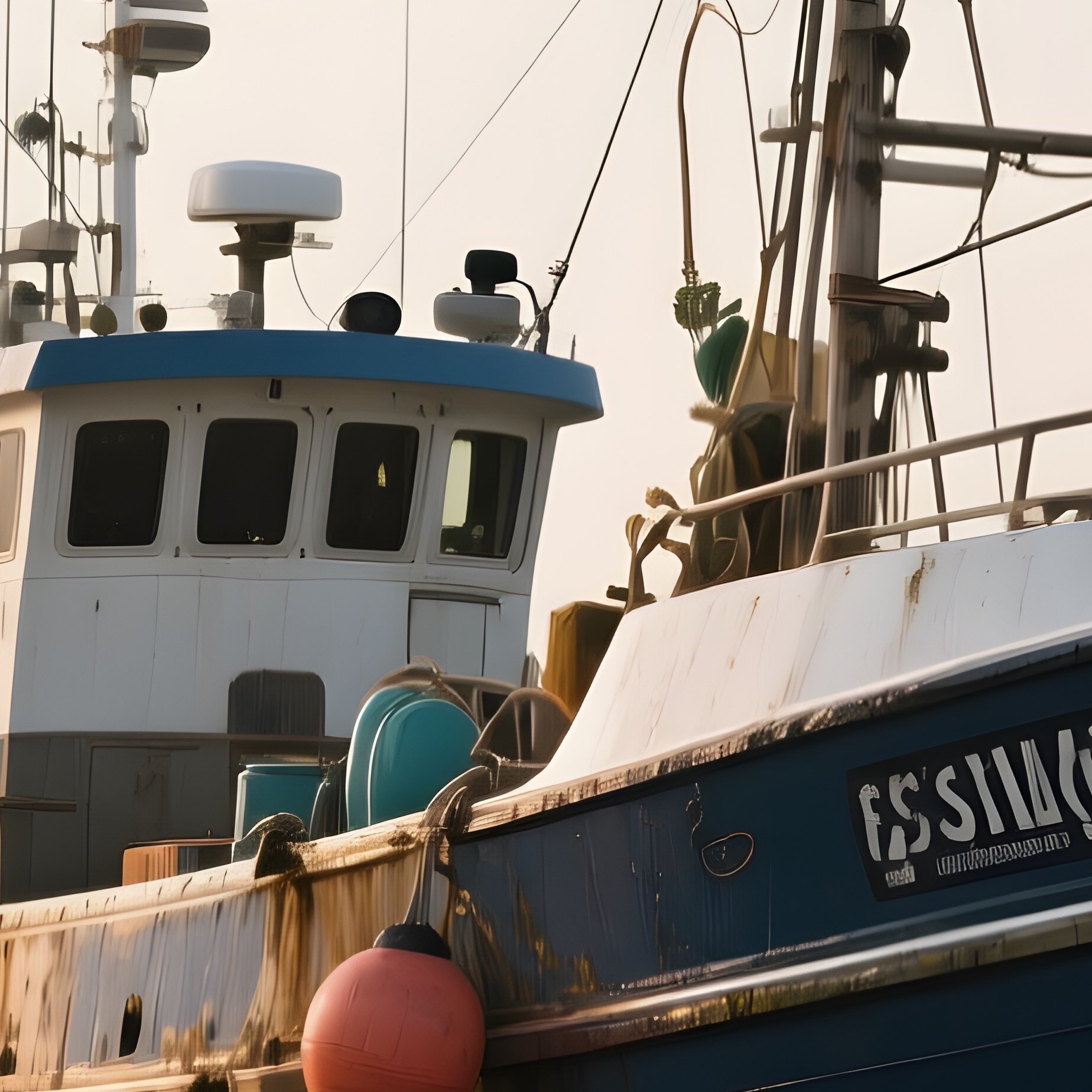 A Fishing Vessel Moored At A Harbor During Low Tide - Full Resolution Quality Preview