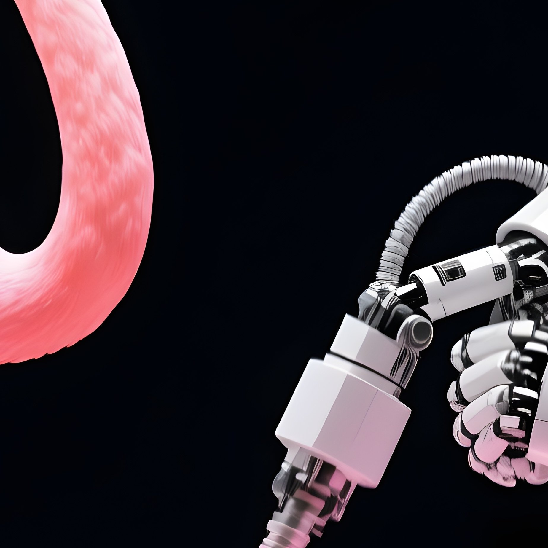 A Flamingo Painting Abstraction With Beak - Full Resolution Quality Preview