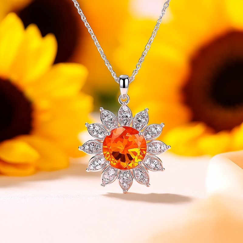 A Flower Shaped Pendant Necklace Jewelry Pendant