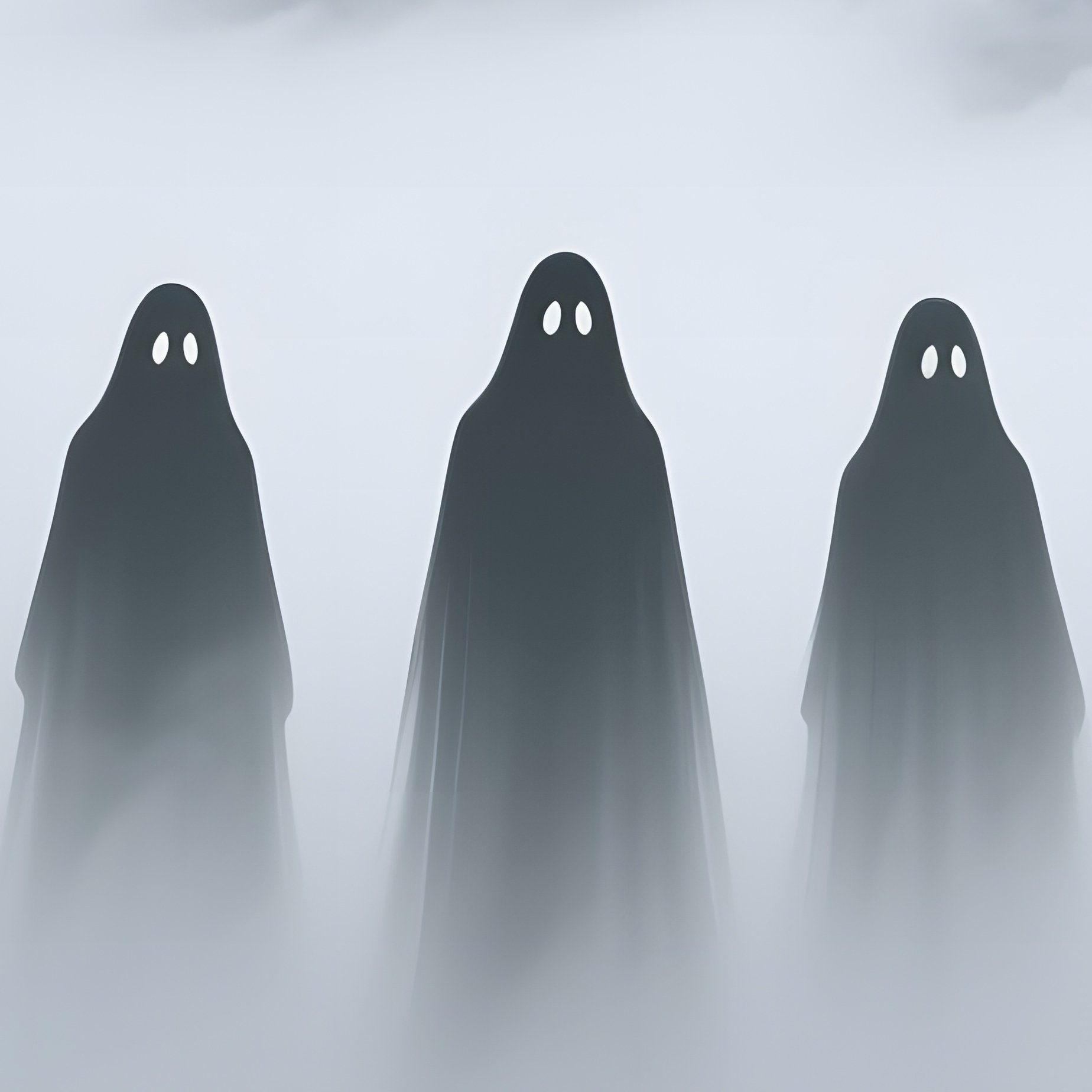 A Foggy Autumn Afternoon Where The Seven Sisters Appear As Ghostly Silhouettes Behind A Veil Of Low - Full Resolution Quality Preview