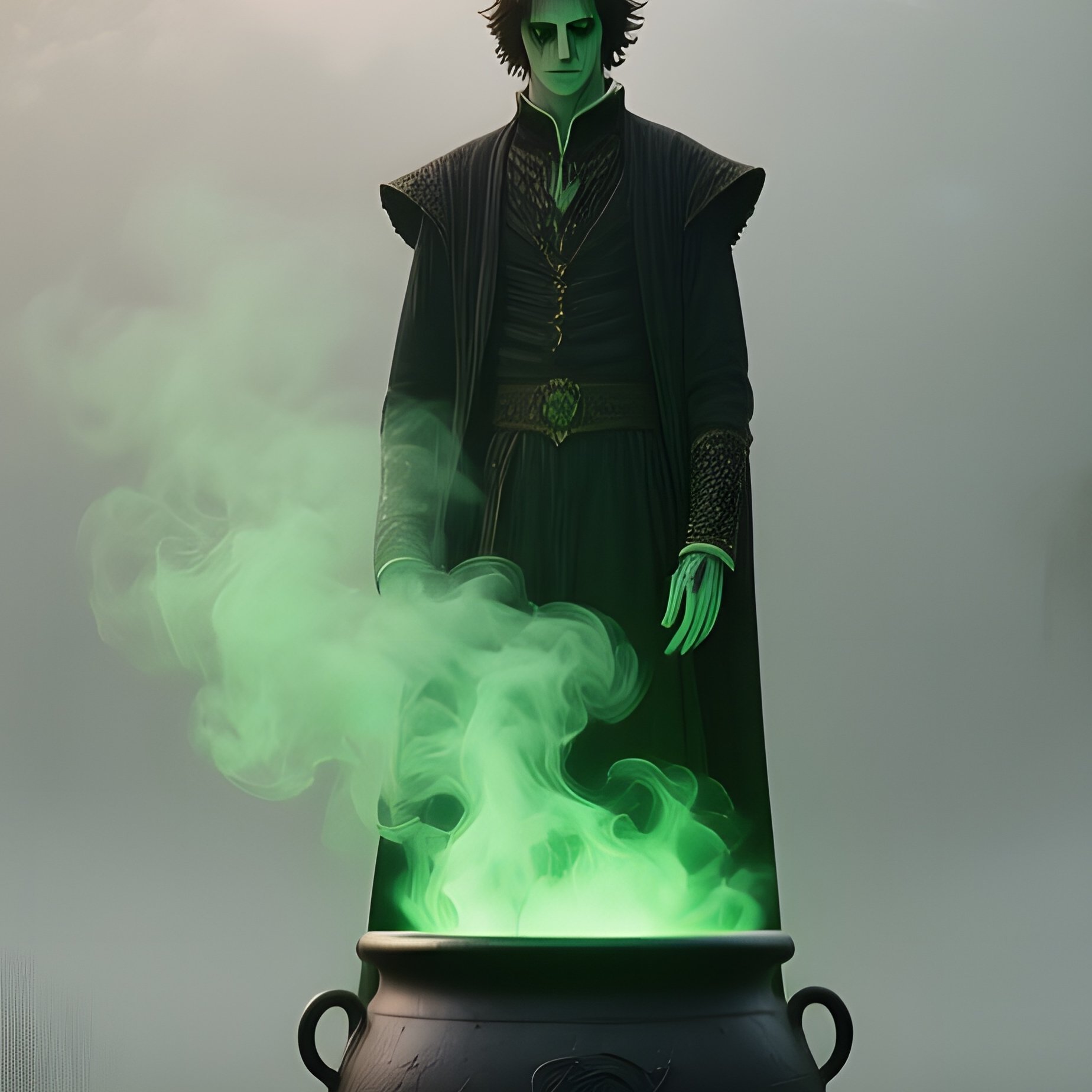 A Foggy Swamp At Dawn With Witchs Cauldron Bubbling - Full Resolution Quality Preview