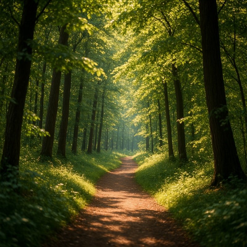 A Forest Pathway Forest Nature