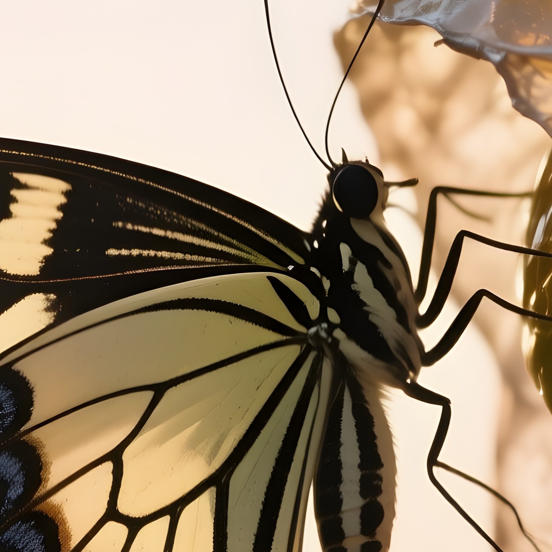 A Fragile Butterfly Emerging From Its Chrysalis At Dawn. - Full Resolution Quality Preview