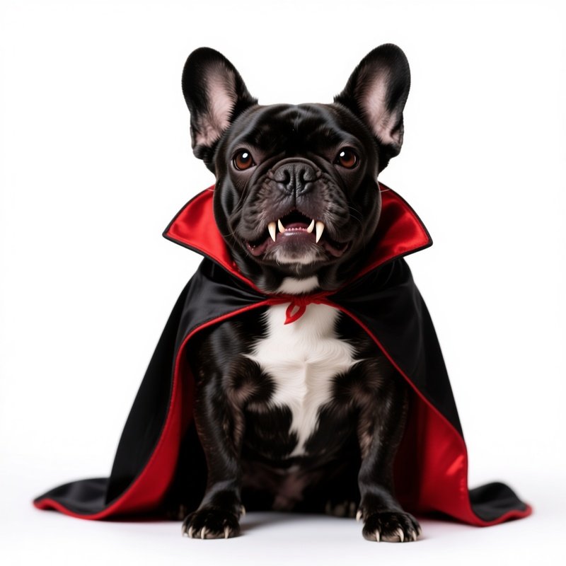 A French Bulldog Dressed As A Vampire French Bulldog Vampire