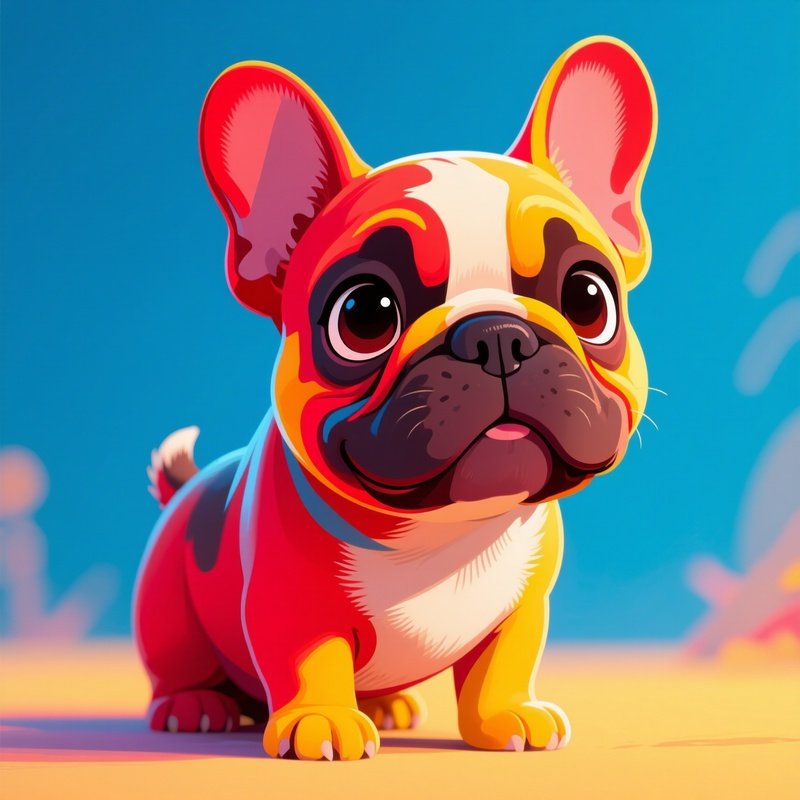 A French Bulldog Puppy In Digital Art