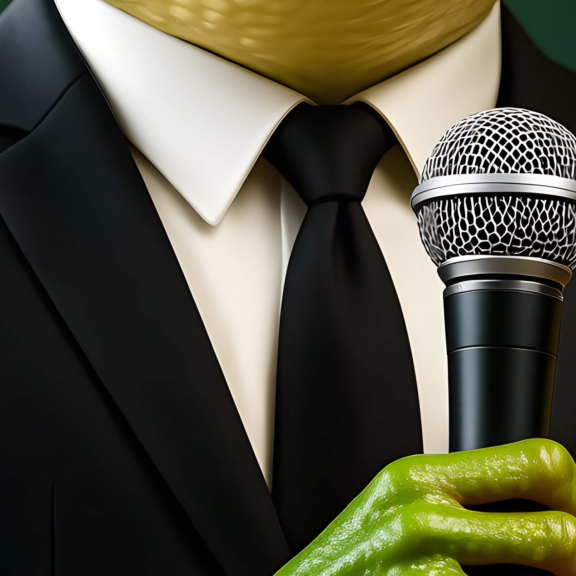 A Frog In A Suit Giving A Motivational Speech - Full Resolution Quality Preview