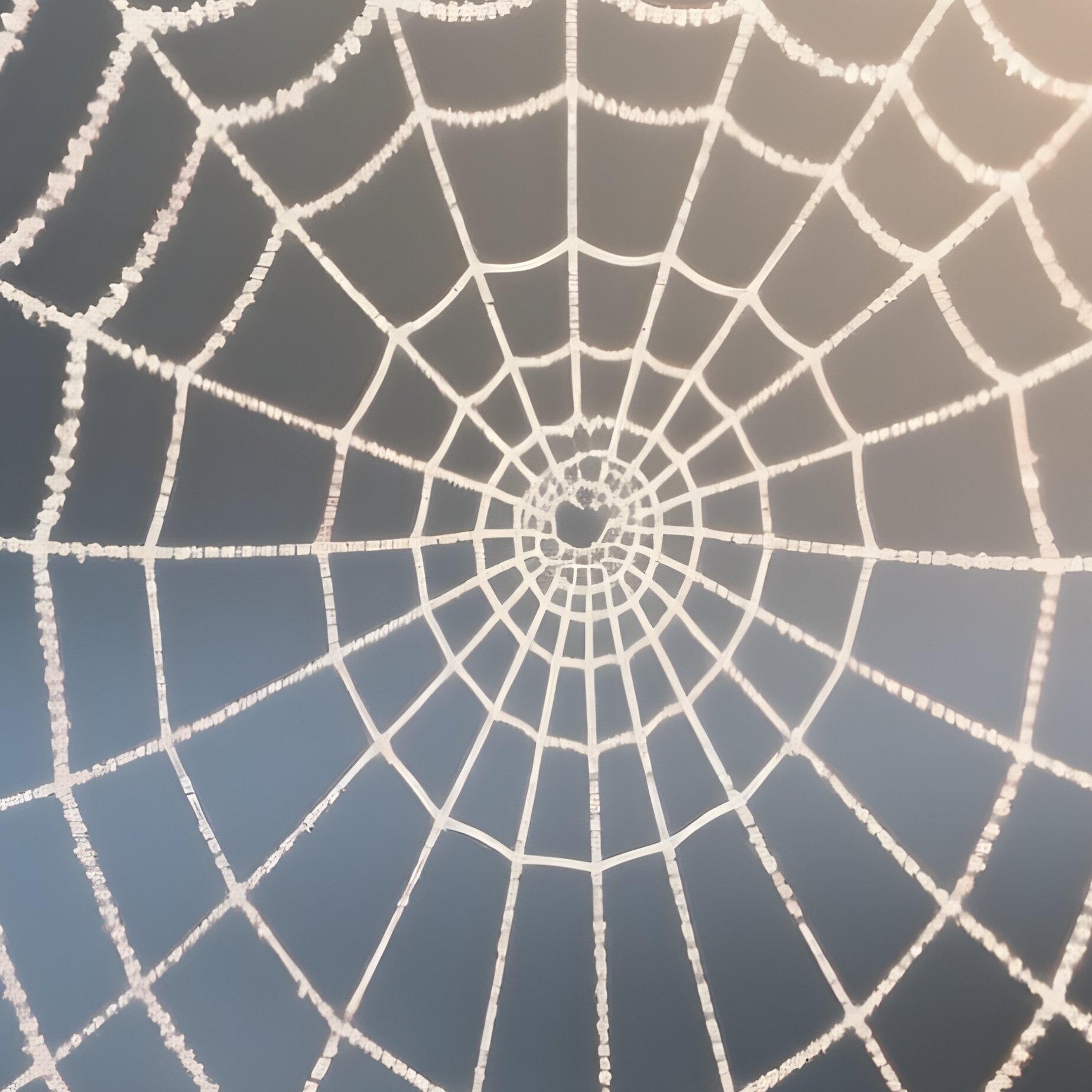 A Frost Covered Spiderweb Sparkling In Early Sunlight. - Full Resolution Quality Preview