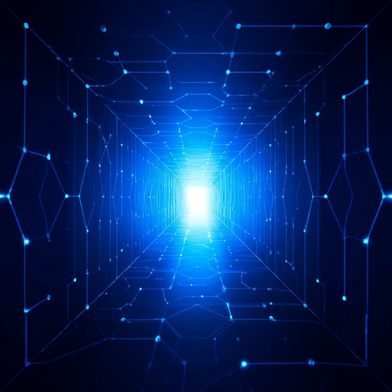 A Futuristic Digital Tunnel Futuristic Digital Art