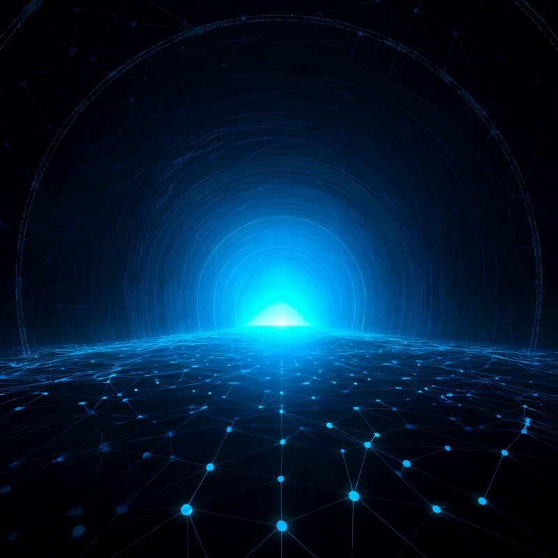 A Futuristic Digital Tunnel Or Network Space Futuristic Digital