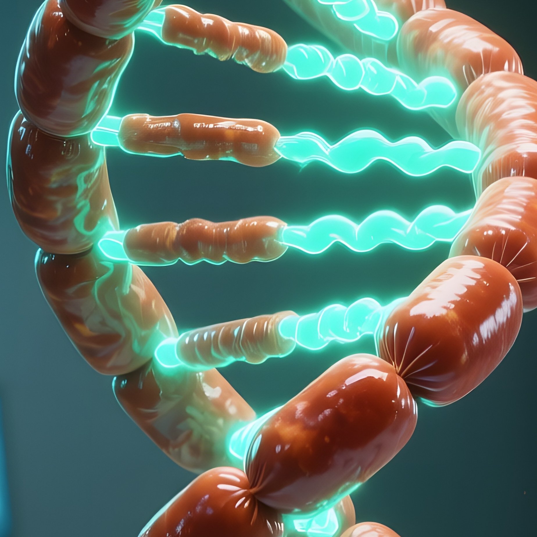 A Futuristic Lab With Holographic Displays, Showcasing An Intricate Dna Helix Model Constructed - Full Resolution Quality Preview