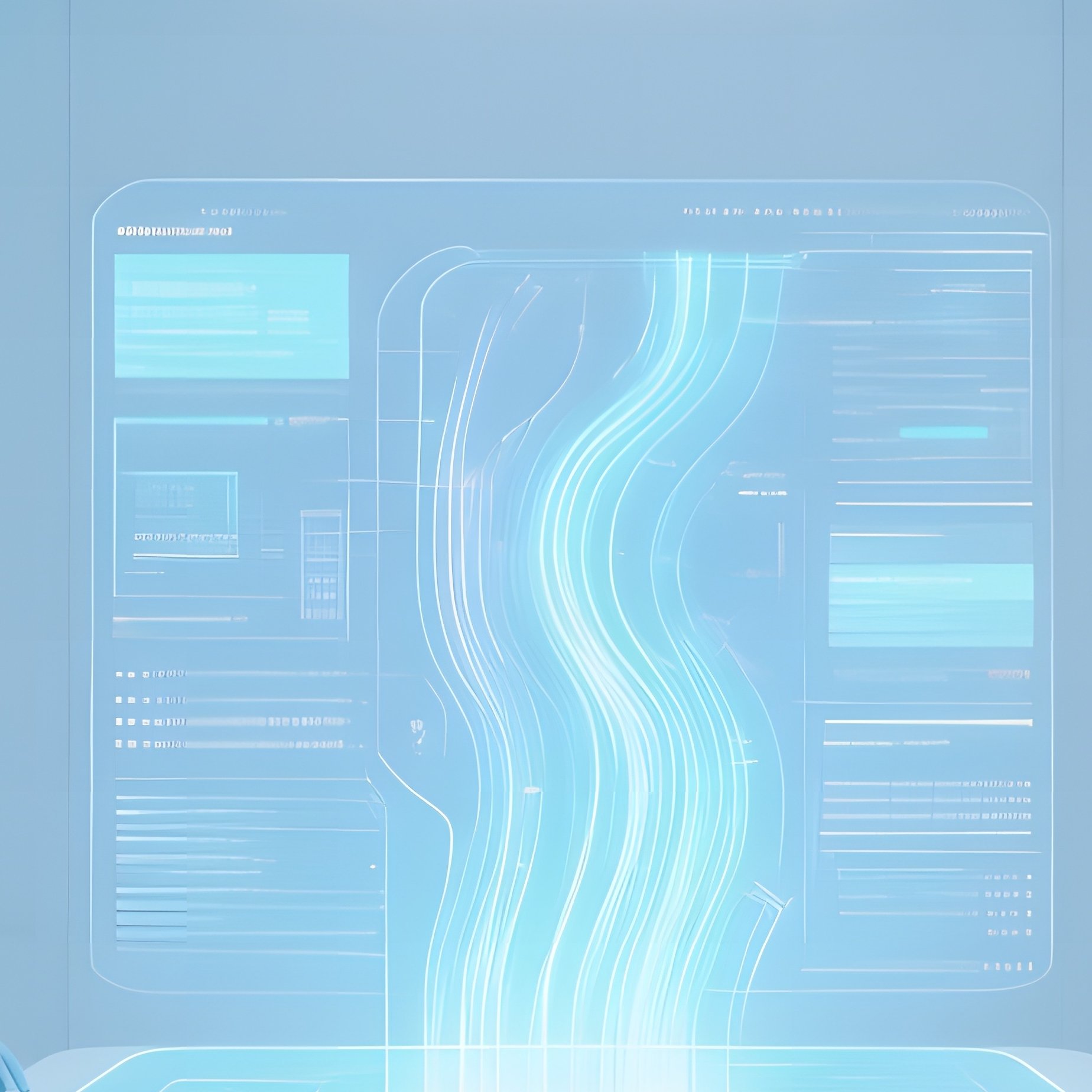 A Futuristic Laboratory With Sterile White Walls, Soft Blue Led Strips Outlining Equipment, And A - Full Resolution Quality Preview