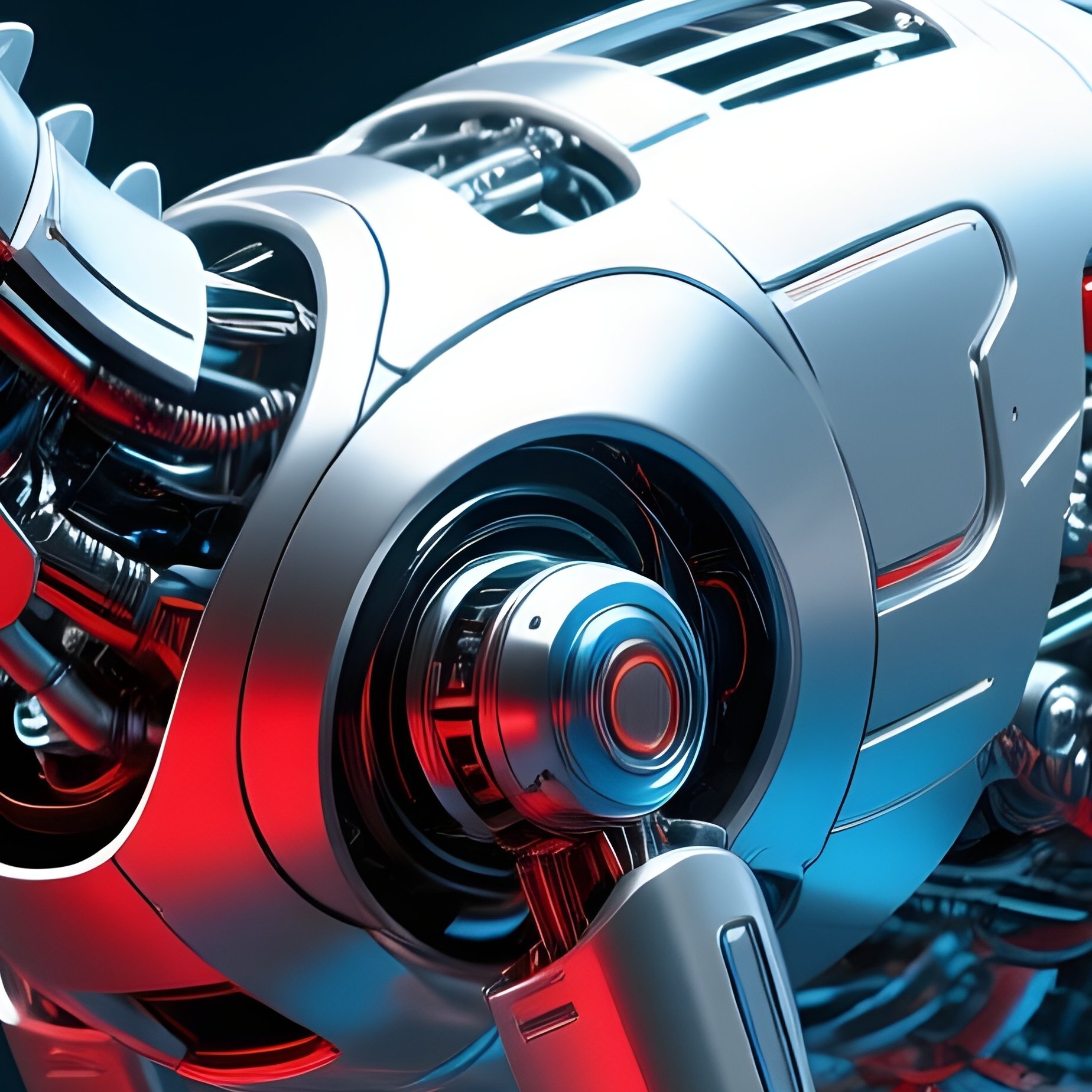 A Futuristic Robot Resembling A Camptosaurus - Full Resolution Quality Preview