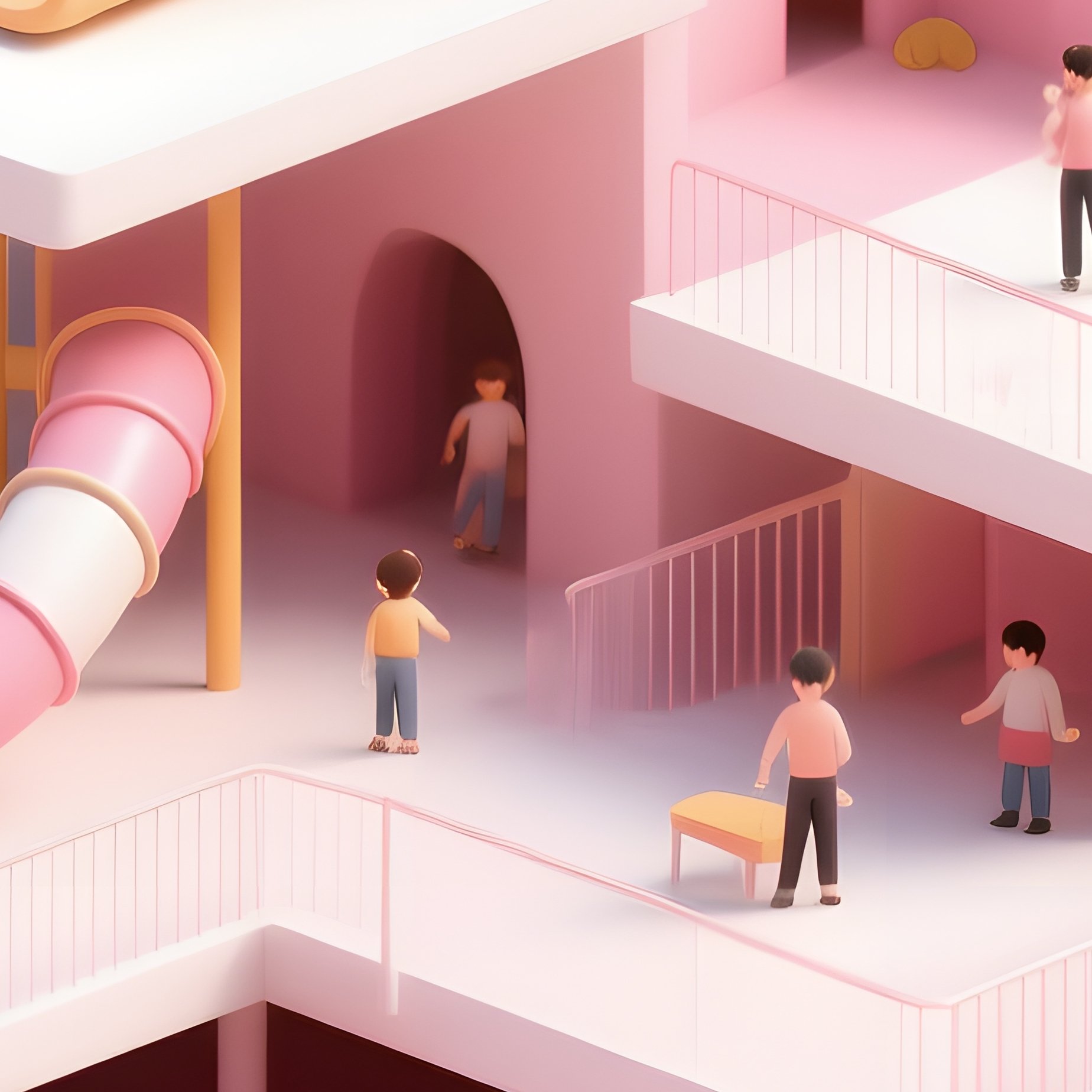 A Futuristic Urban Playground Structure Futuristic Playground - Full Resolution Quality Preview