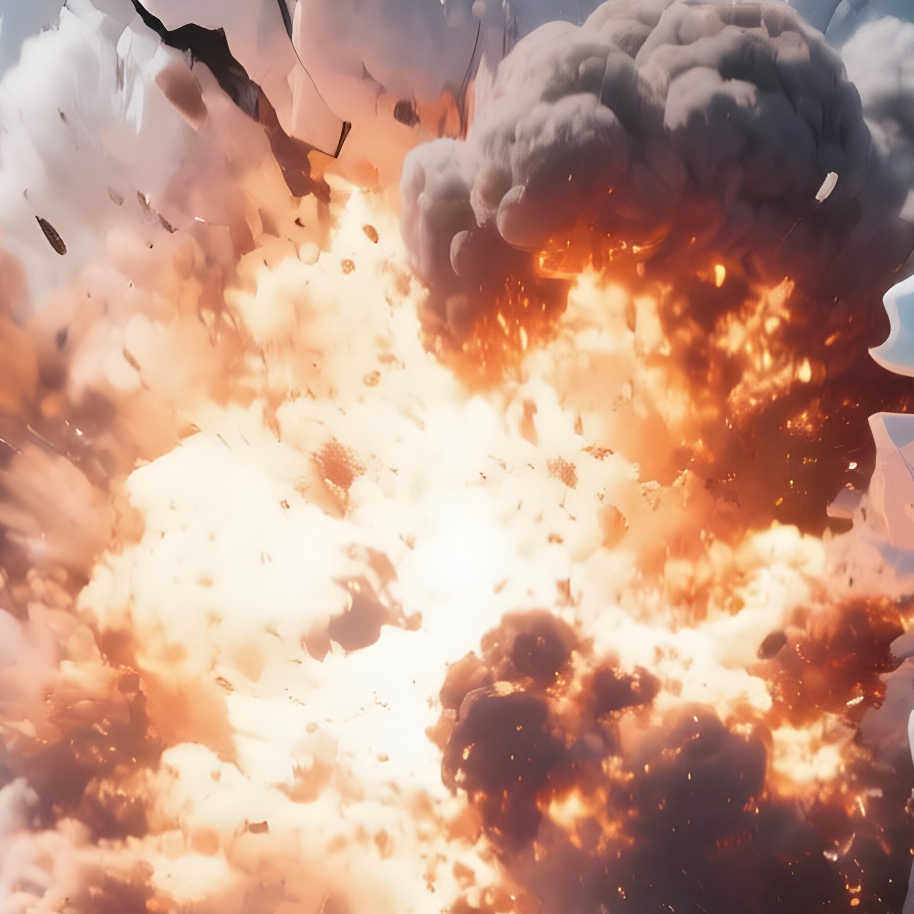 A Giant Ice Shelf Breaking Free With Explosive Force. - Full Resolution Quality Preview