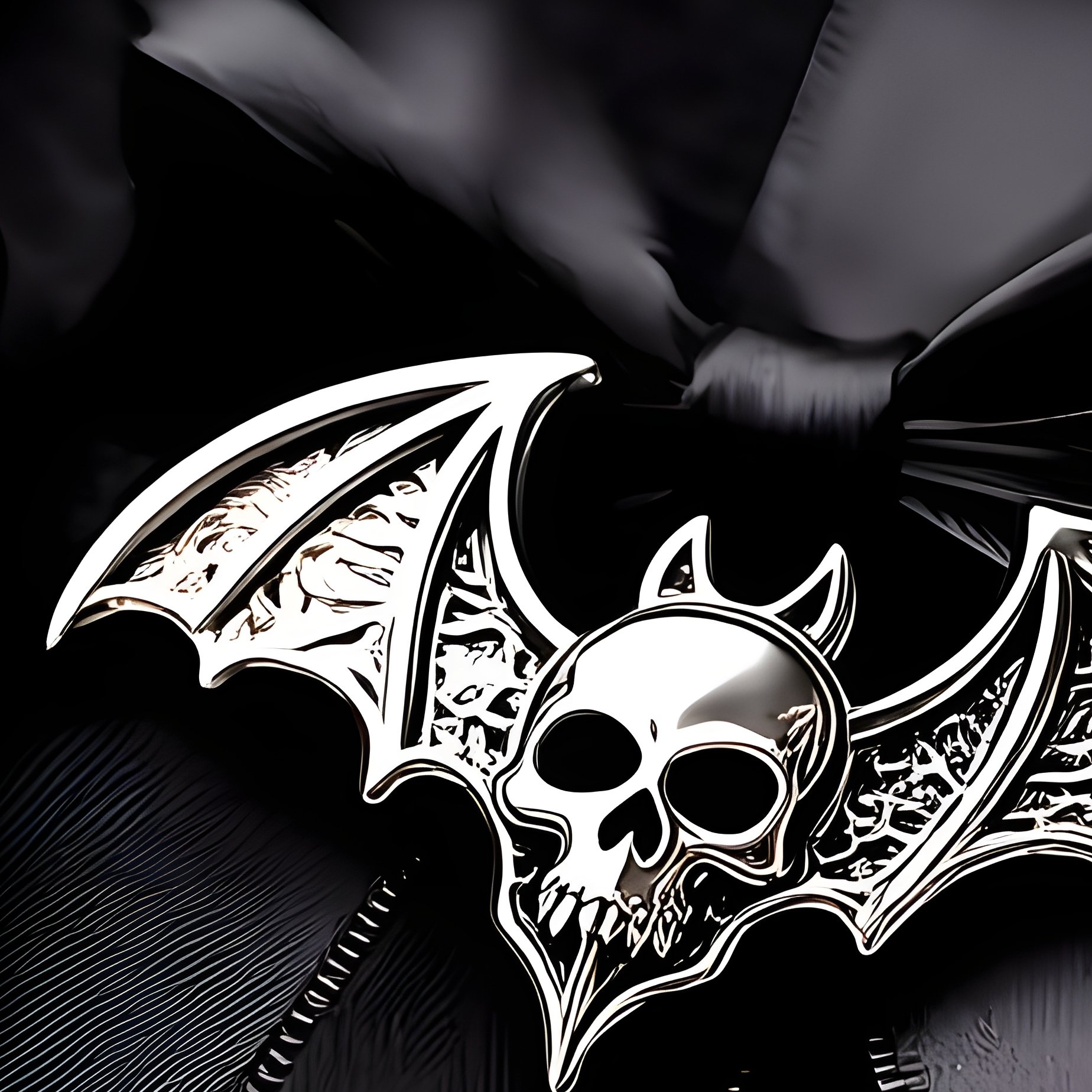 A Gift Box Containing A Bat Themed Accessory Gothic Bat - Full Resolution Quality Preview
