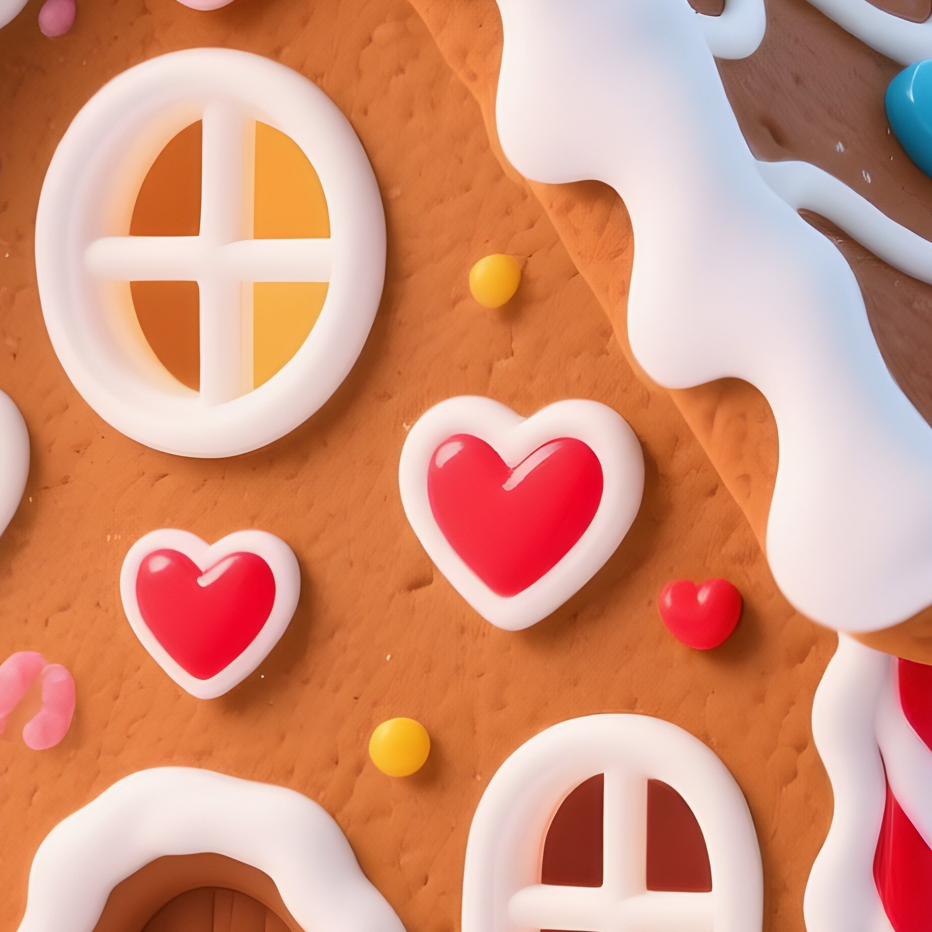 A Gingerbread House In A Snowy Setting Gingerbread Winter - Full Resolution Quality Preview